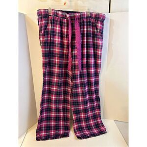 Sonoma Kohls xxl 2x pajama bottoms pants‎ pink purple metallic thread rn#73277